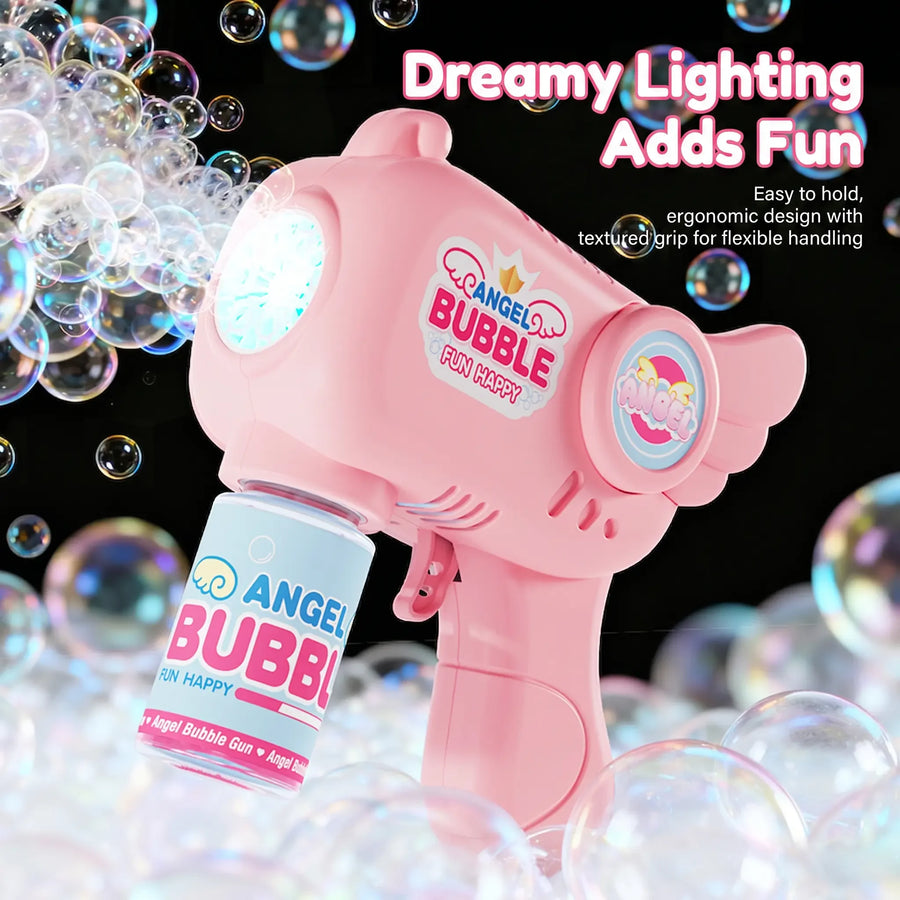 Dinosaur Bubble Machine with Light and 6 Holes – Portable for Outdoor Use