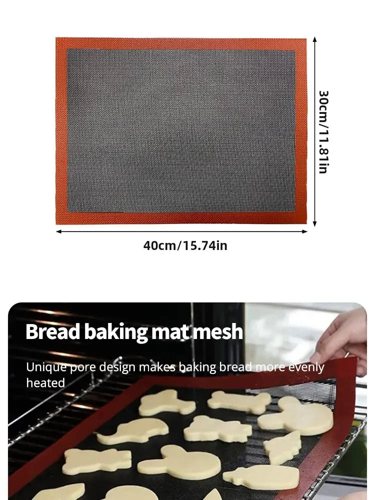 Private Label Silicone Baking and Grilling Mat 30x40 cm - Reusable for Oven and Microwave