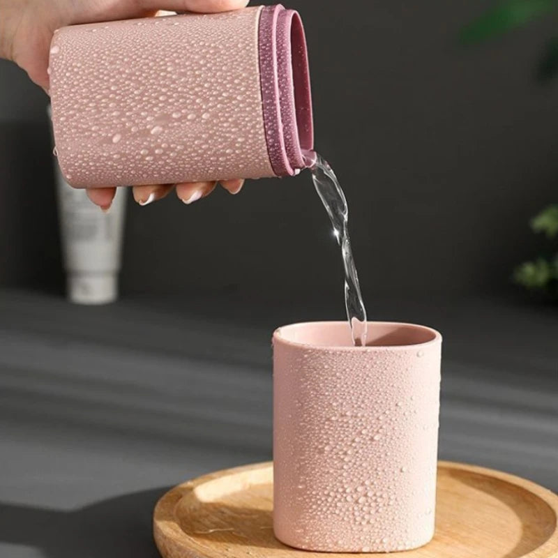 Tandenborstelhouder met spoelbeker plastic