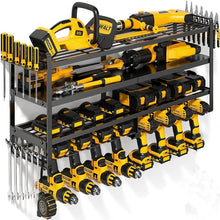 Gereedschapsrek wandmontage 4 lagen 12 boormachines