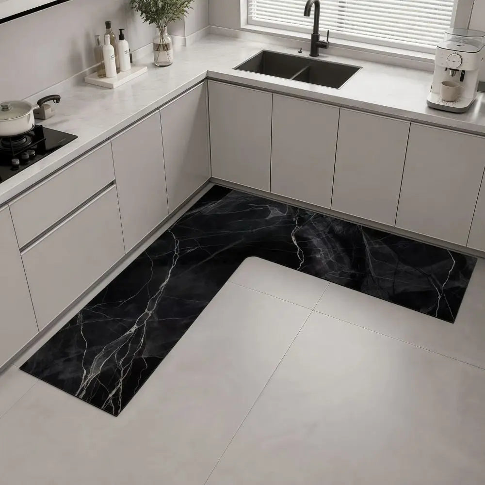 L-vormige keukenvloermat antislip