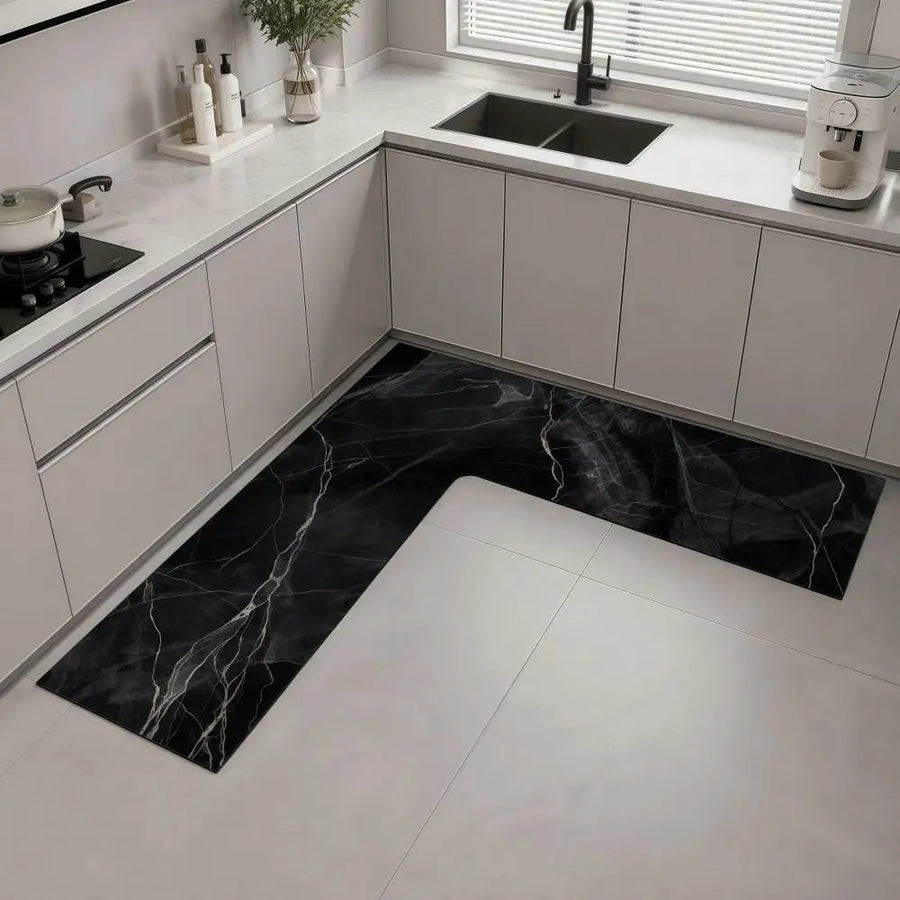 L-vormige keukenvloermat antislip