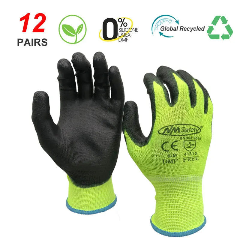 Werkhandschoenen PU-coating 12 paar