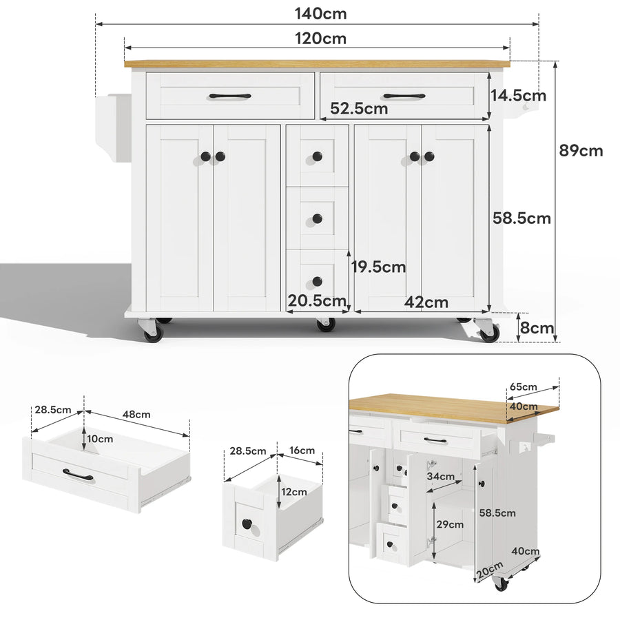 Keukenkast 100 cm met uitklapbaar werkblad