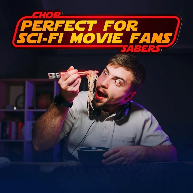 Lightsaber Eetstokjes Lichtgevende Set Met LED Verlichting Voor Sushi Avonden Fans Van Star Wars Huismerken.nl