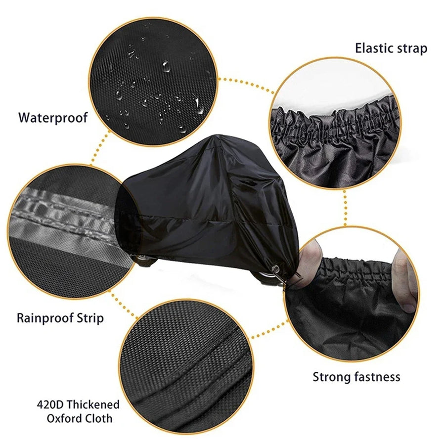Motorhoes waterdicht zwart