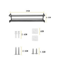 Set van 2 ijzeren draadkruidenrekken voor wandmontage