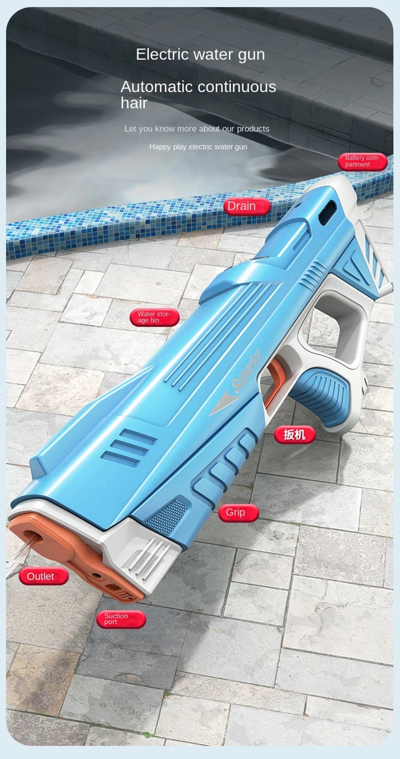 Electric Water Gun Automatic – 43 cm – For Kids and Adults