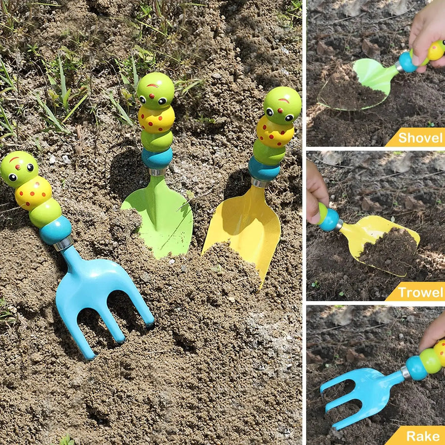 Kindertuingereedschap set rubber schep hark gieter