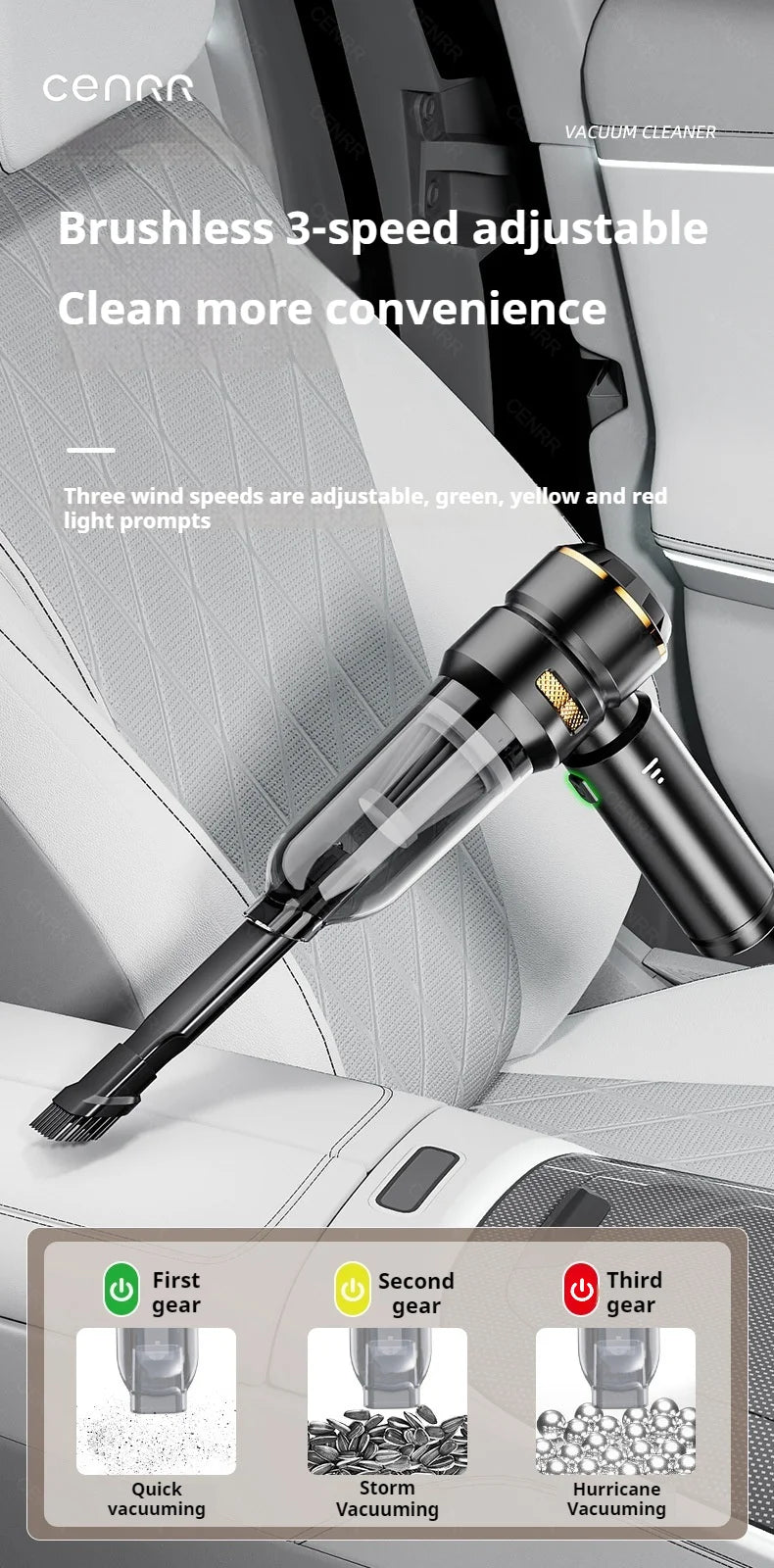 Compact Cordless Handheld Vacuum Cleaner for Car and Home