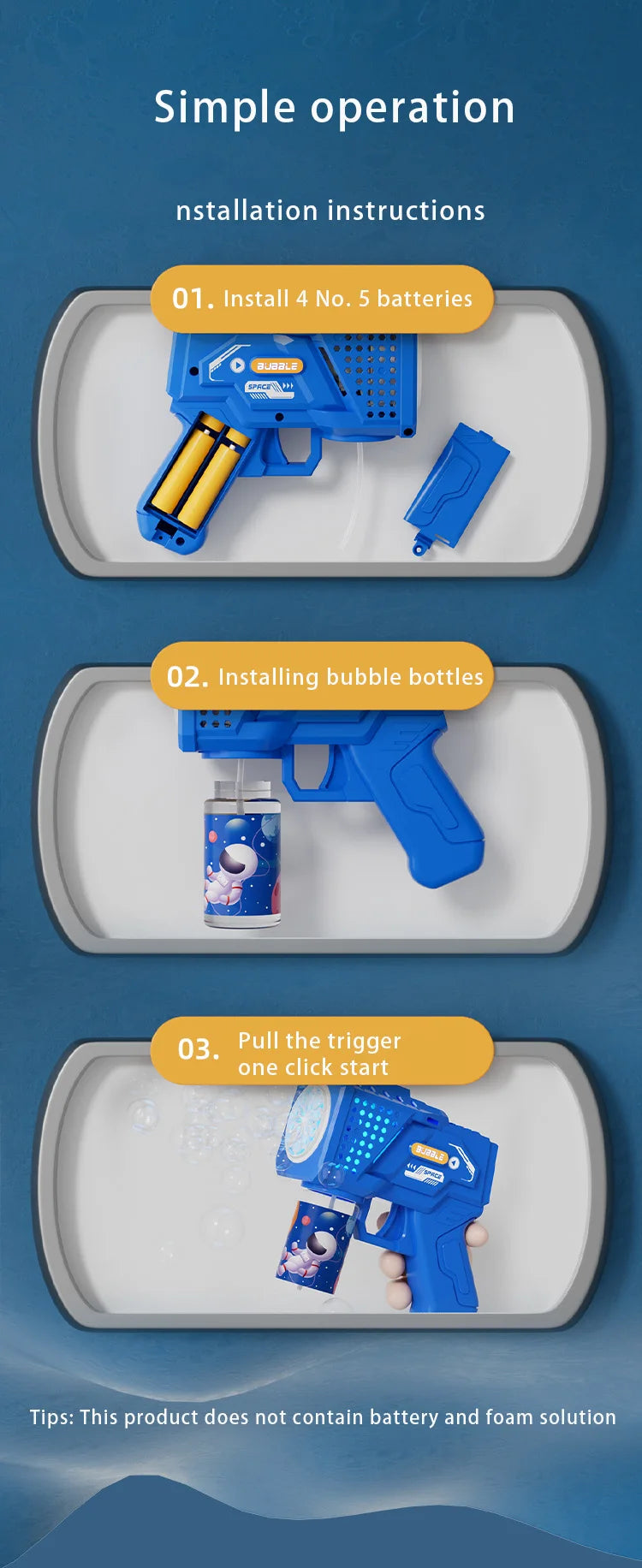 Bubbelgun 10-gaats ABS-plastic
