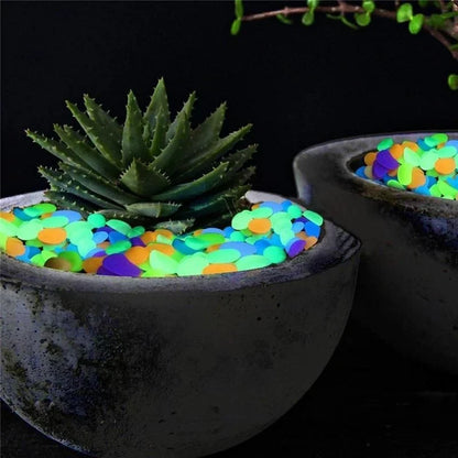 Decoratiestenen glow in the dark tuin aquarium