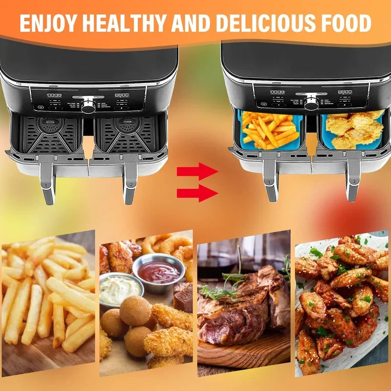 Siliconen airfryer bakvorm rechthoekig