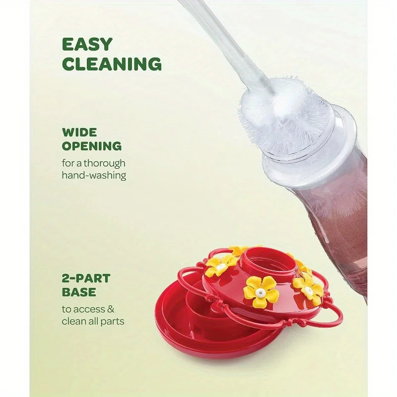 Vogelvoerbak hangend 5 poorten 400ml plastic
