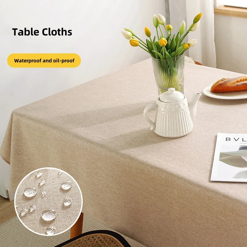 Tafelkleed rechthoekig katoen polyester waterdicht olieafstotend