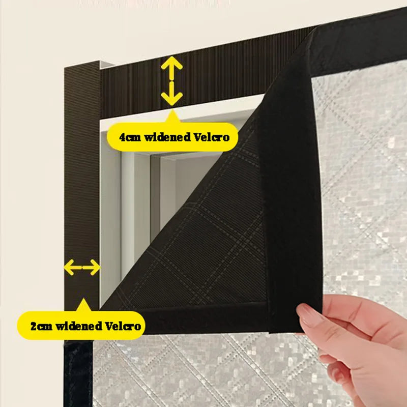Magnetic Door Curtain Black – Easy to Install – Keeps Cold Out and Warmth In
