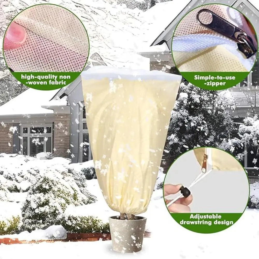 Plantenbeschermhoes winter non-woven rits trekkoord