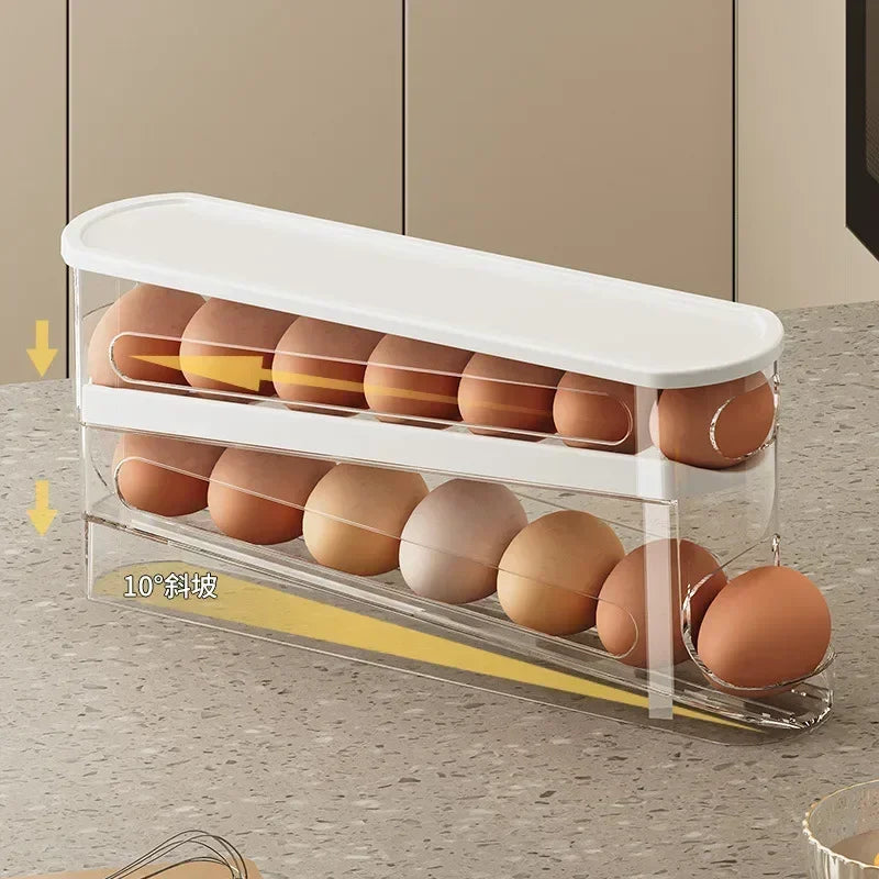 Automatic Double-Layer Egg Dispenser for Refrigerator