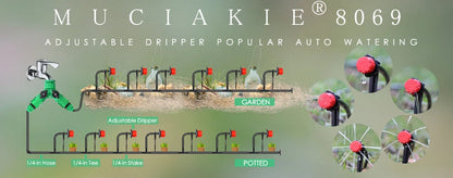 MUCIAKIE 4/2-Wegen Druppel Irrigatiesysteem