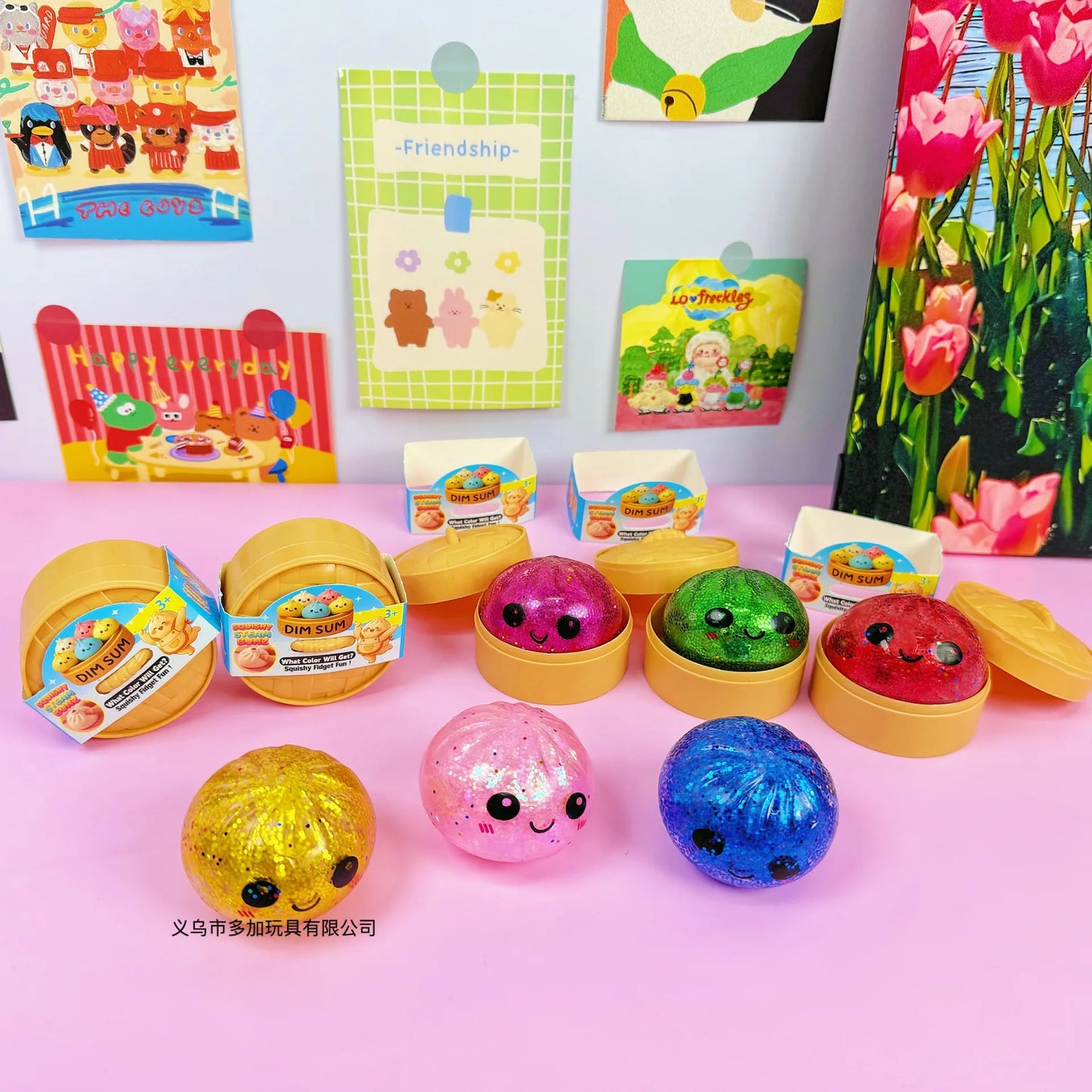 Squishy Glitter Dumpling met bewaardoos