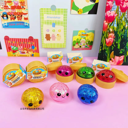 Squishy Glitter Dumpling met bewaardoos