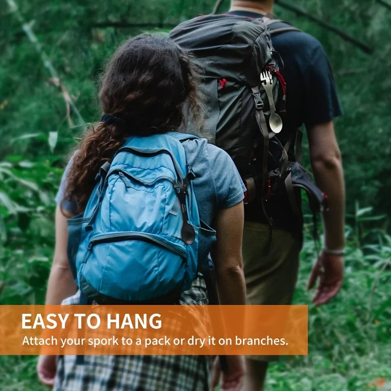 RVS Spork 5-in-1 voor Kamperen en Outdoor