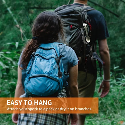 RVS Spork 5-in-1 voor Kamperen en Outdoor