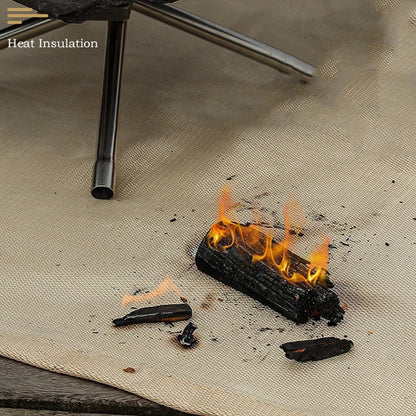 Hittebestendige glasvezel mat voor kampvuur en barbecue