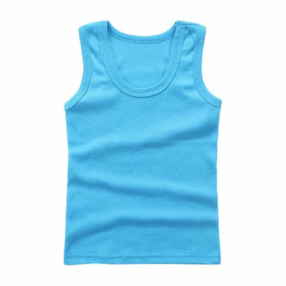 Kindertanktop katoen mouwloos 3-12 jaar