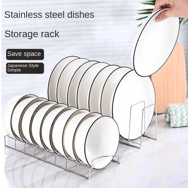 Stainless Steel Dish Rack Plates and Bowls
