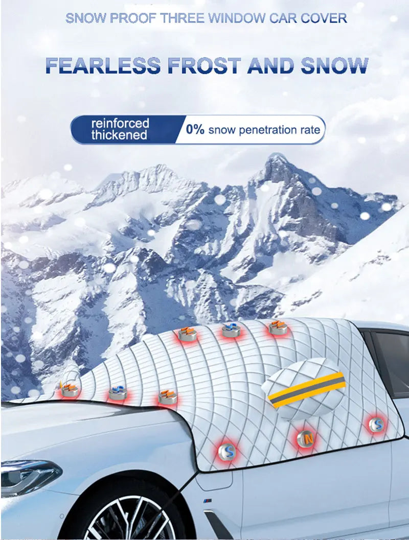 Voorruit hoes auto tegen sneeuw en ijs