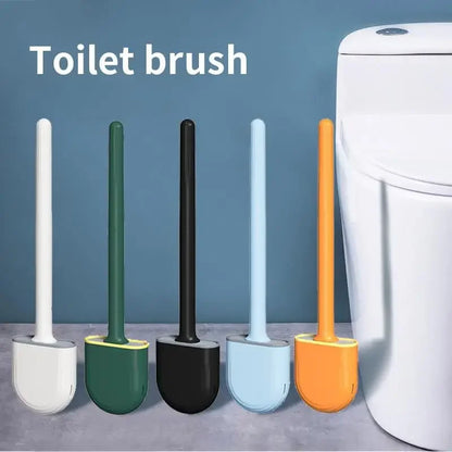 Toiletborstel siliconen ophangbaar met houder