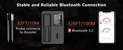 Vleesthermometer draadloos Bluetooth oplaadbaar