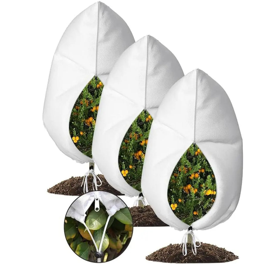 Plantenbeschermhoes winter non-woven rits trekkoord
