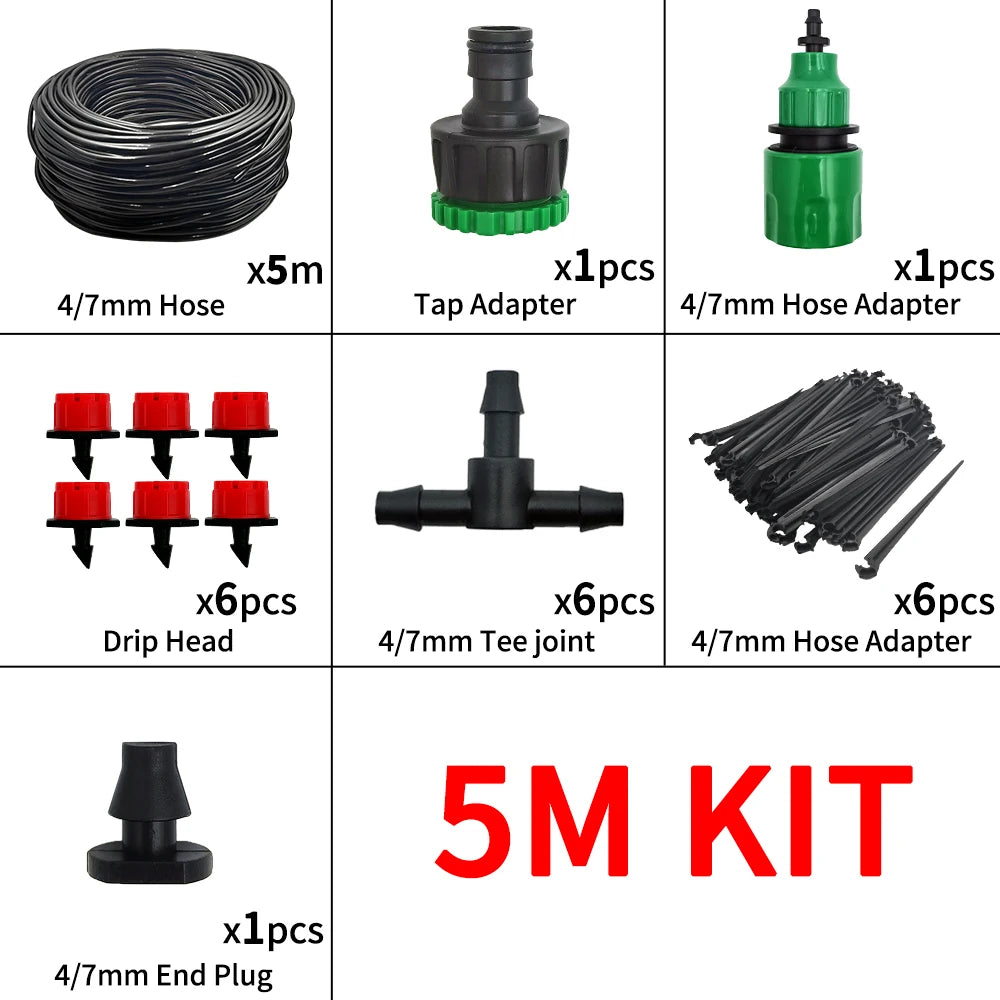 Automatisch Micro Druppelirrigatie Systeem 20M met Instelbare Druppelaars