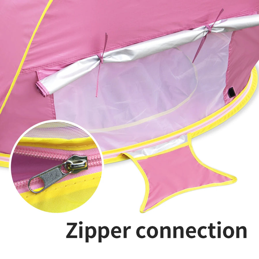 Pop-up strandtent kinderen met zwembadje UV-bescherming
