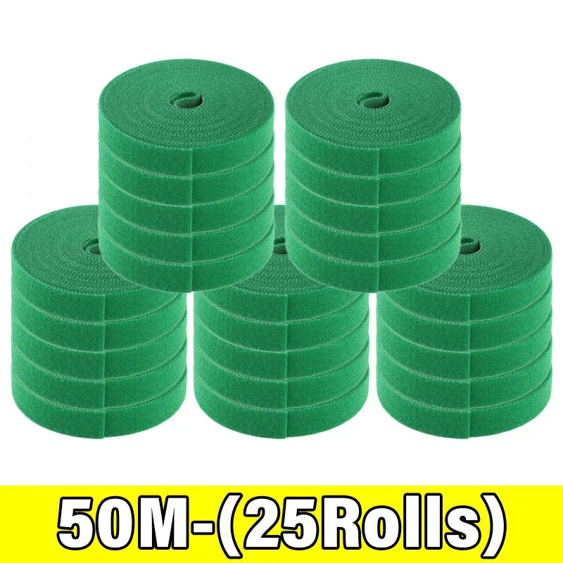 Verstelbaar Zelfklevend Groen Nylon Plantenbandje 2M