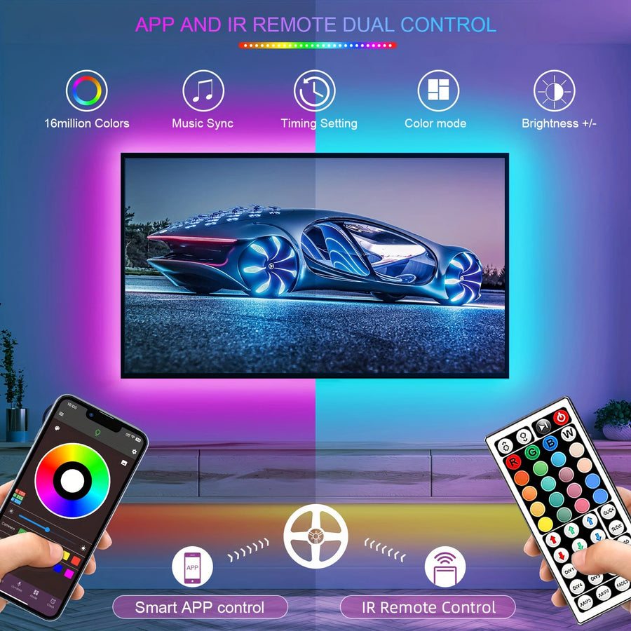 RGB LED strip 5 meter app bediening flexibel