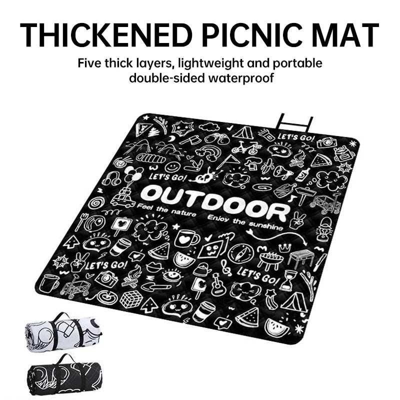 Picknickmat 200x200 cm vochtbestendig machinewasbaar