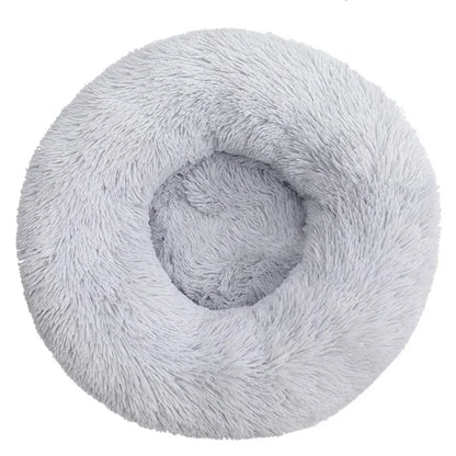 Huisdierbed rond pluche machinewasbaar Ø40-90 cm