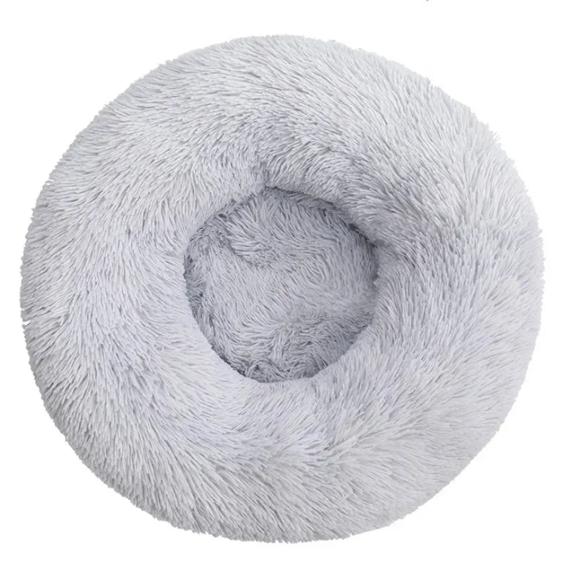 Huisdierbed rond pluche machinewasbaar Ø40-90 cm