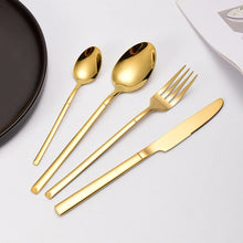 16-delige Gouden Bestekset Roestvrij Staal voor 4 Personen
