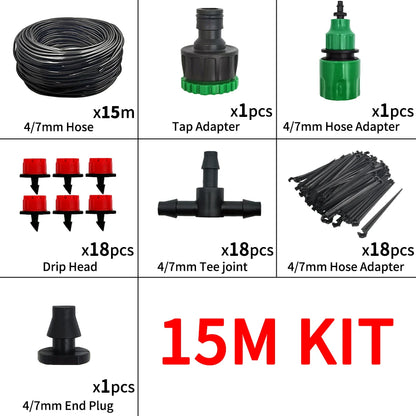 Automatisch Micro Druppelirrigatie Systeem 20M met Instelbare Druppelaars