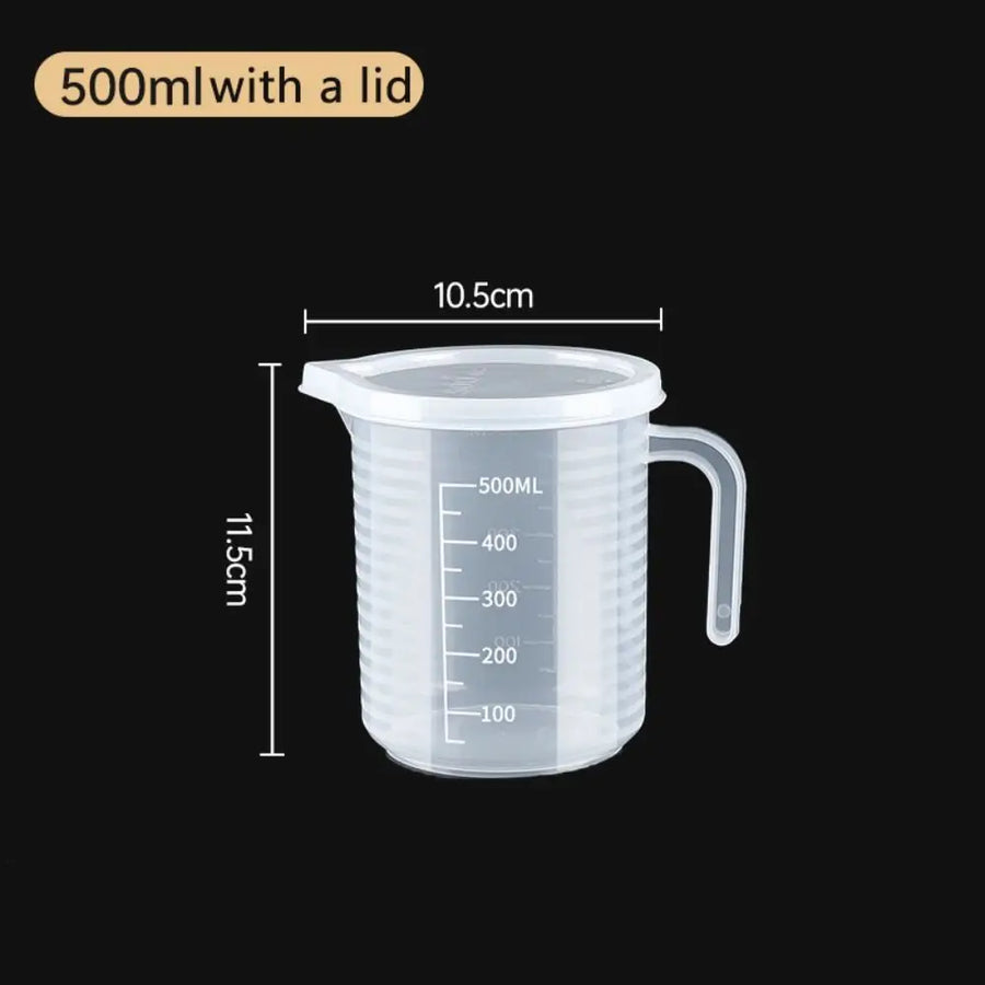 Maatbeker kunststof transparant 1L