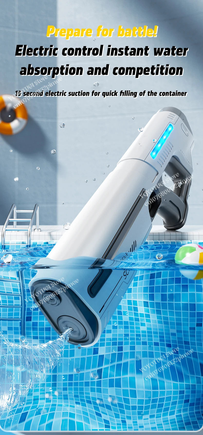 Fully Automatic Electric Water Gun with Large Capacity