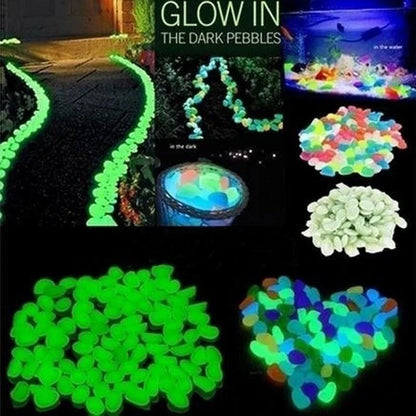 Decoratiestenen glow in the dark tuin aquarium