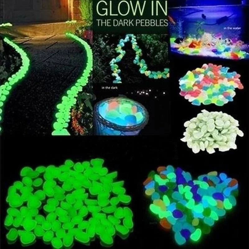 Decoratiestenen glow in the dark tuin aquarium