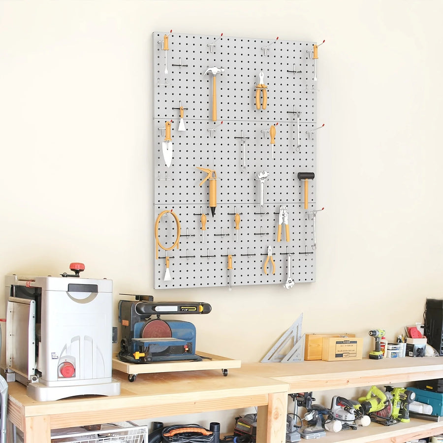 Metalen pegboard wand organizer 12x24 inch