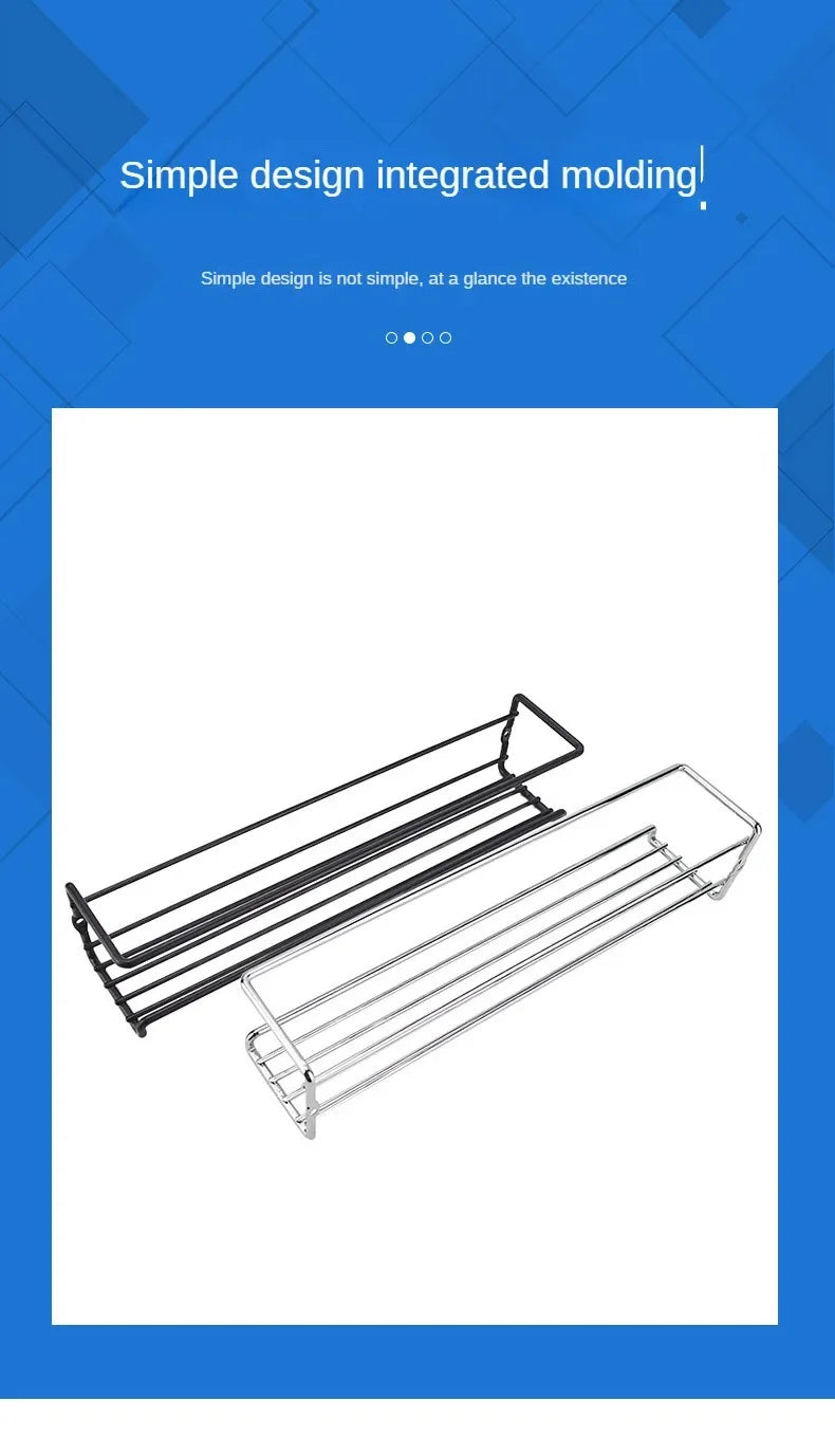 Set van 2 ijzeren draadkruidenrekken voor wandmontage