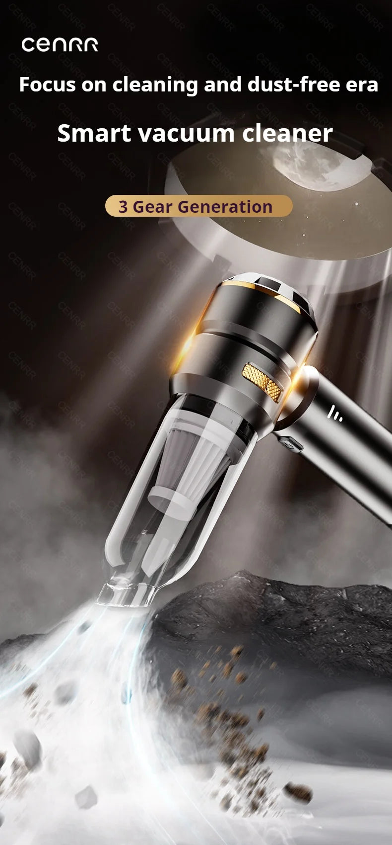Compact Cordless Handheld Vacuum Cleaner for Car and Home